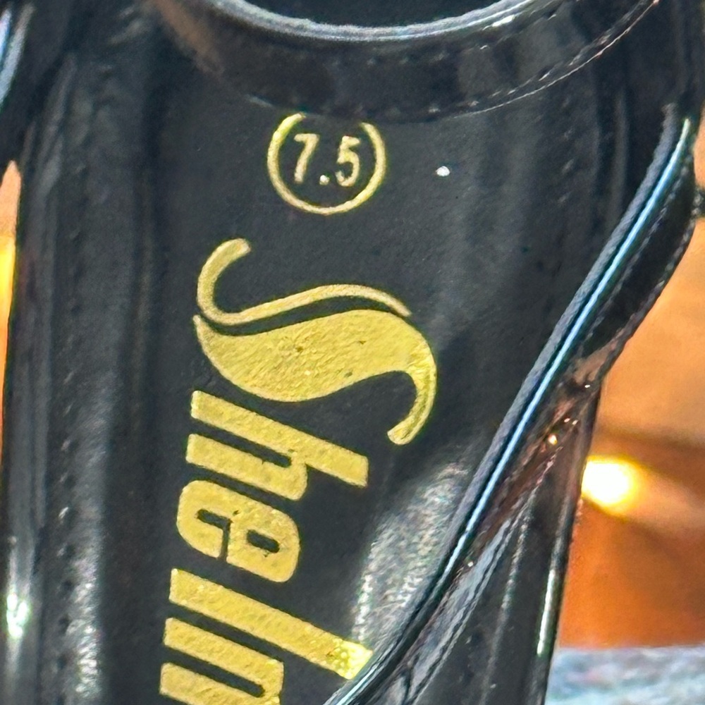 Black Leather Heels - Picture 5 of 5